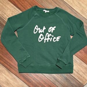 Rebecca Minkoff‎ “Out of Office” Graphic Sweatshirt – Size XS, Green